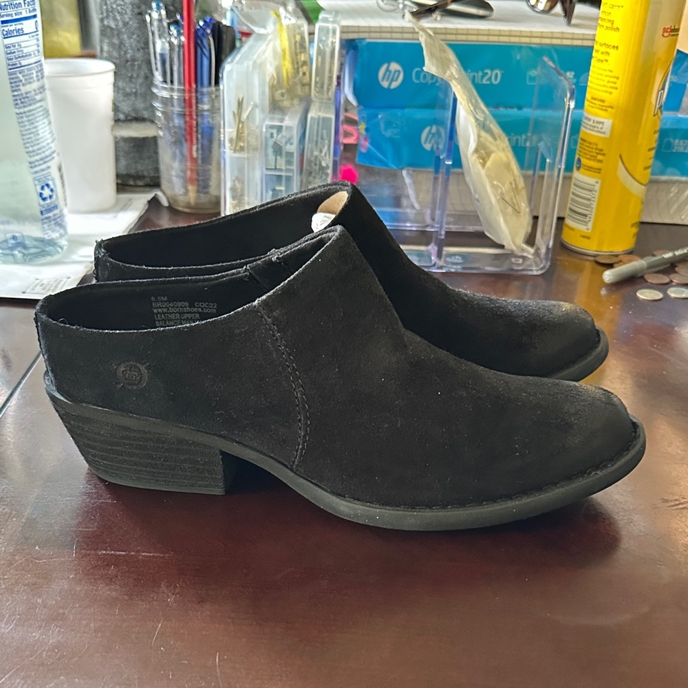 Born Women Dark Suede Loafers - Picture 4 of 7